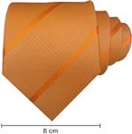 Plain Satin Striped Ties - Orange